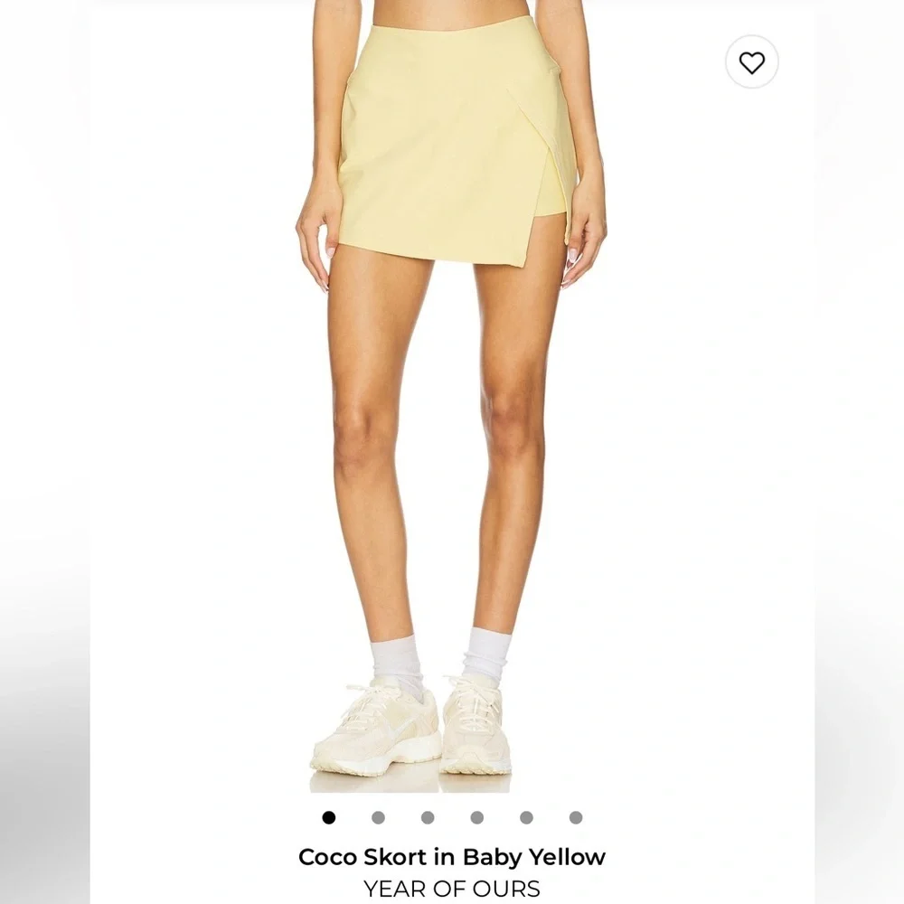 Year of Ours Coco Skort in Baby Yellow size medium